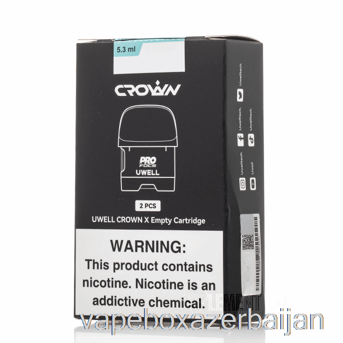 Vape Smoke Uwell Crown X Replacement Pods 5.3mL Empty Pods